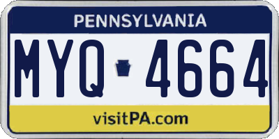 PA license plate MYQ4664