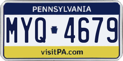 PA license plate MYQ4679