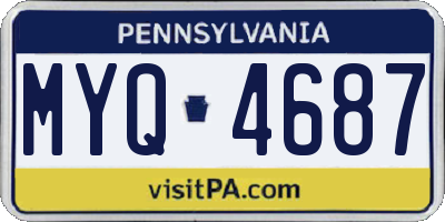 PA license plate MYQ4687