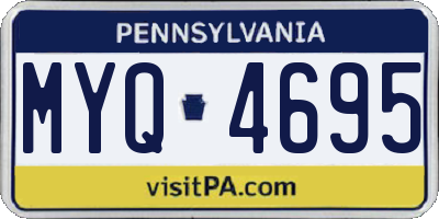 PA license plate MYQ4695