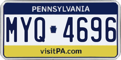 PA license plate MYQ4696