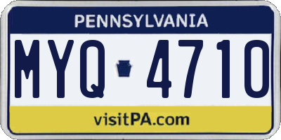 PA license plate MYQ4710