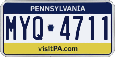 PA license plate MYQ4711
