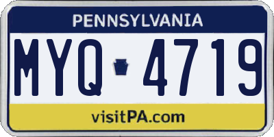 PA license plate MYQ4719