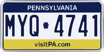 PA license plate MYQ4741