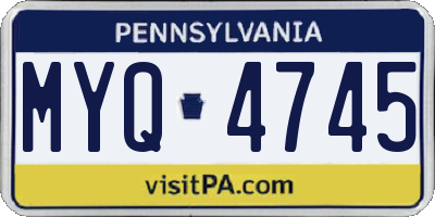 PA license plate MYQ4745