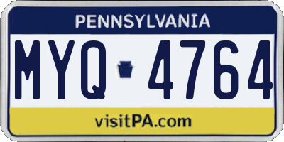 PA license plate MYQ4764