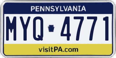 PA license plate MYQ4771