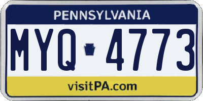 PA license plate MYQ4773
