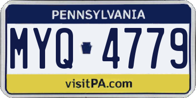 PA license plate MYQ4779