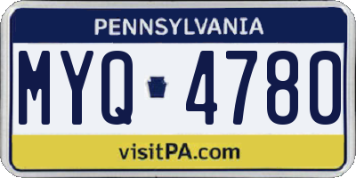 PA license plate MYQ4780