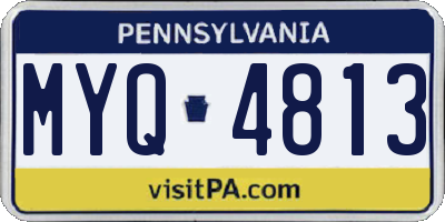 PA license plate MYQ4813