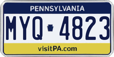 PA license plate MYQ4823