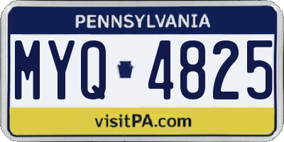 PA license plate MYQ4825