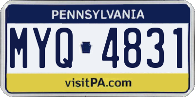 PA license plate MYQ4831
