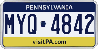 PA license plate MYQ4842
