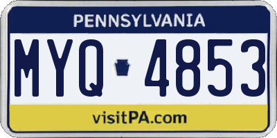 PA license plate MYQ4853