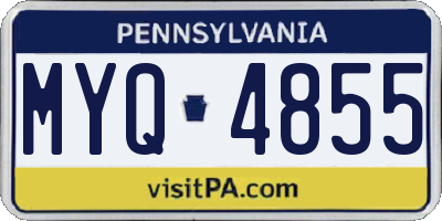 PA license plate MYQ4855