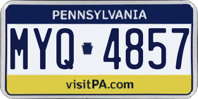 PA license plate MYQ4857