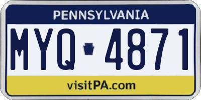 PA license plate MYQ4871