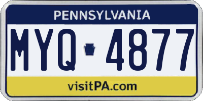 PA license plate MYQ4877