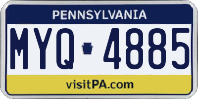 PA license plate MYQ4885