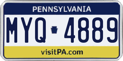 PA license plate MYQ4889