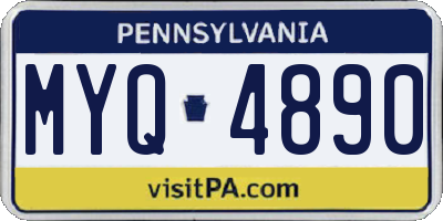 PA license plate MYQ4890