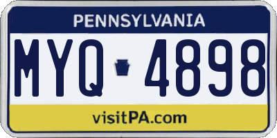 PA license plate MYQ4898