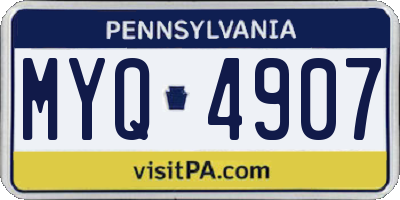 PA license plate MYQ4907