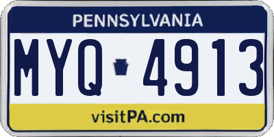 PA license plate MYQ4913
