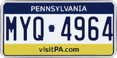 PA license plate MYQ4964