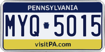 PA license plate MYQ5015