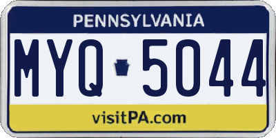 PA license plate MYQ5044