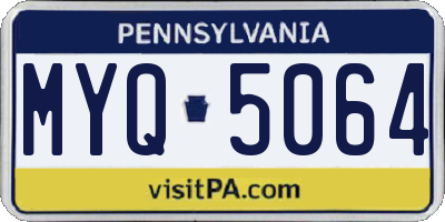 PA license plate MYQ5064