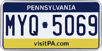 PA license plate MYQ5069