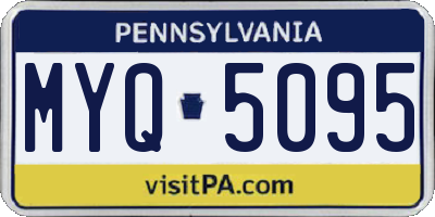 PA license plate MYQ5095