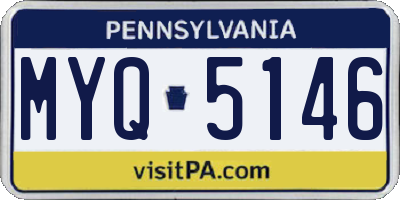 PA license plate MYQ5146