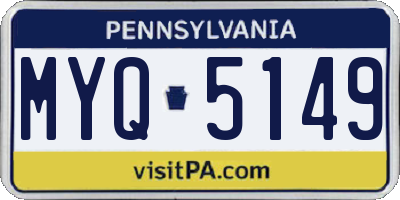PA license plate MYQ5149