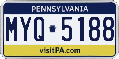 PA license plate MYQ5188