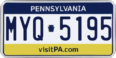 PA license plate MYQ5195