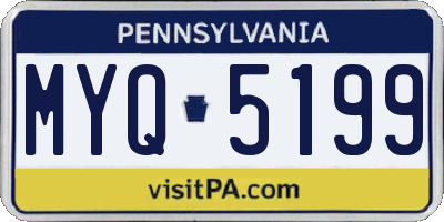 PA license plate MYQ5199