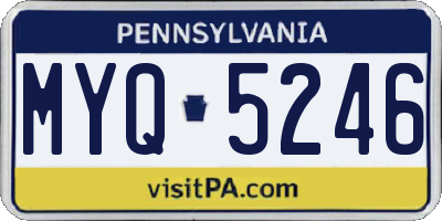 PA license plate MYQ5246