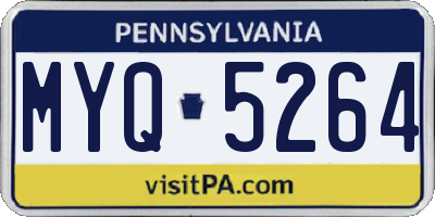 PA license plate MYQ5264