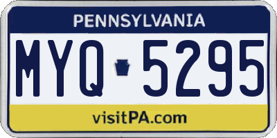 PA license plate MYQ5295