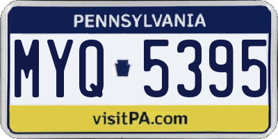 PA license plate MYQ5395