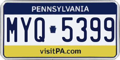 PA license plate MYQ5399