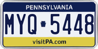PA license plate MYQ5448