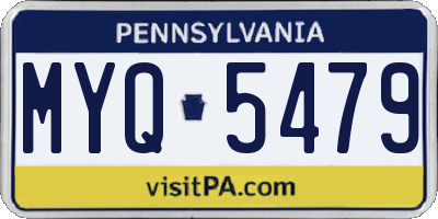 PA license plate MYQ5479
