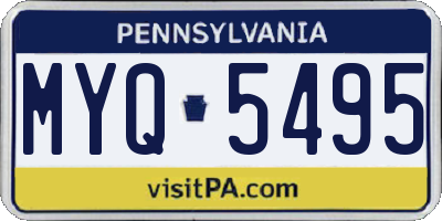 PA license plate MYQ5495
